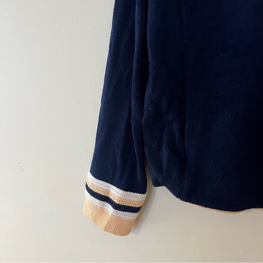 St. John Santana Knit Nautical Colorblock Full Zip Jacket - Picture 5 of 7